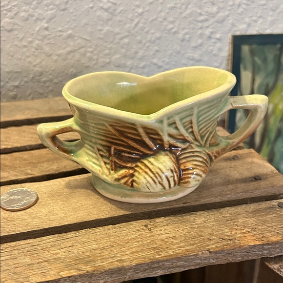 McCoy Pine Cone Design Ceramic Sugar & Creamer Set Cottage Core, Nature Core - Picture 10 of 11